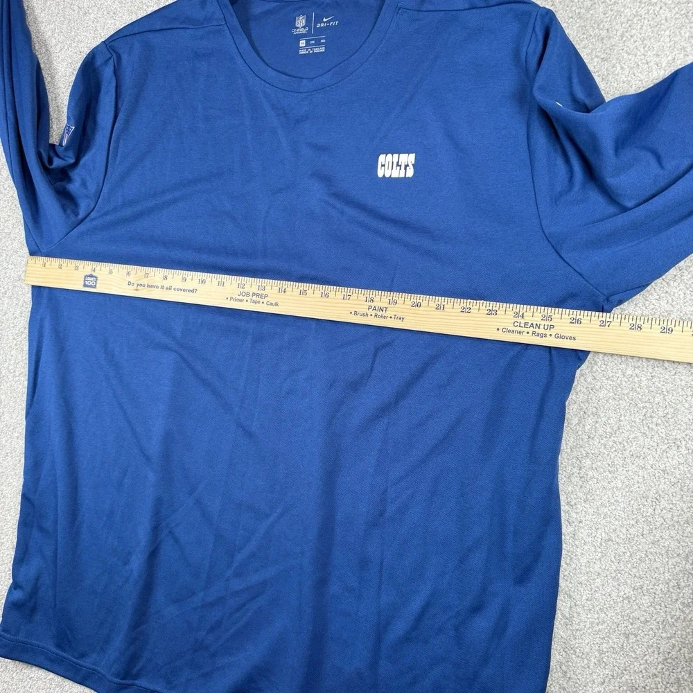 Nike Mens NFL Colts Player Issed‎ Team Long Sleeve Blue Shirt 3XL